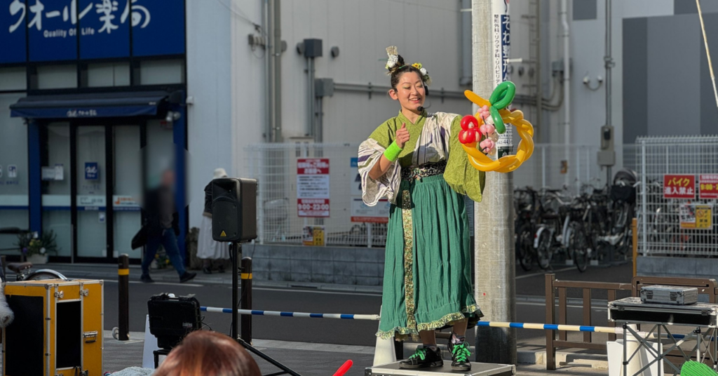 大道芸人あんころもち